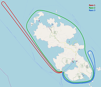 Nautical map of the GSR 2024 sailing routes